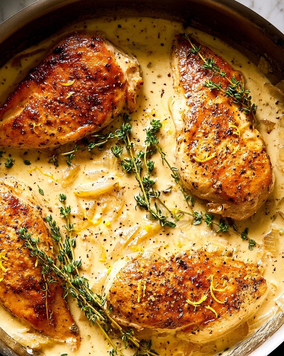 Slow-Cooker Creamy Lemon Herb Chicken Recipe