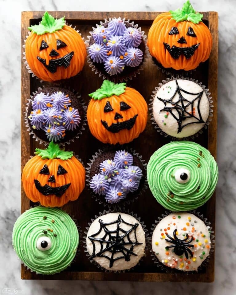 Decorated Halloween Cupcakes Recipe