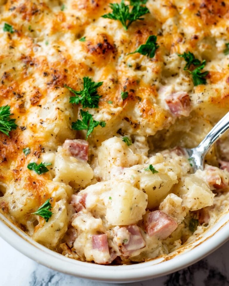 Cheesy Ham & Potato Casserole Recipe