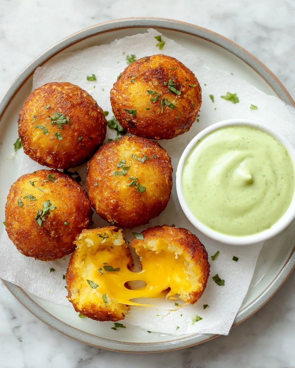 Cheesy Potato Croquettes with Hatch Chili Sauce Recipe