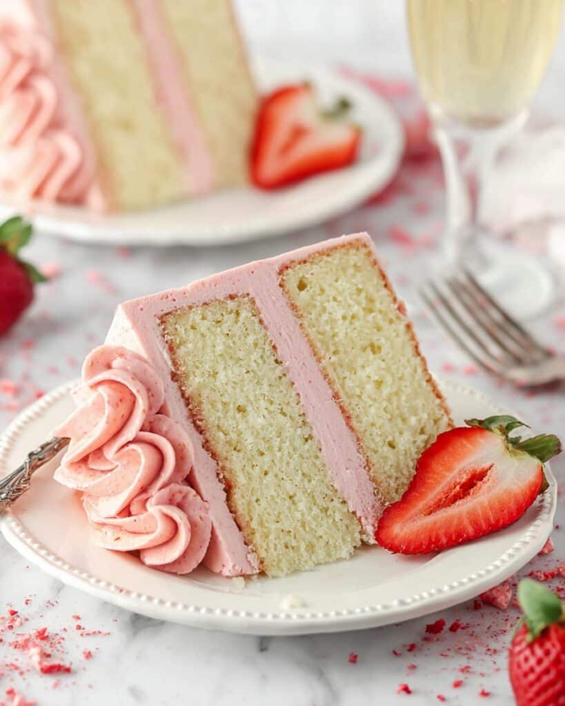Strawberry Moscato Layer Cake Recipe