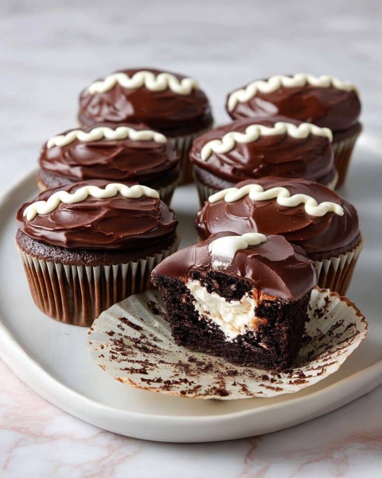 Cream-Filled Chocolate Cupcakes with Ganache Topping Recipe