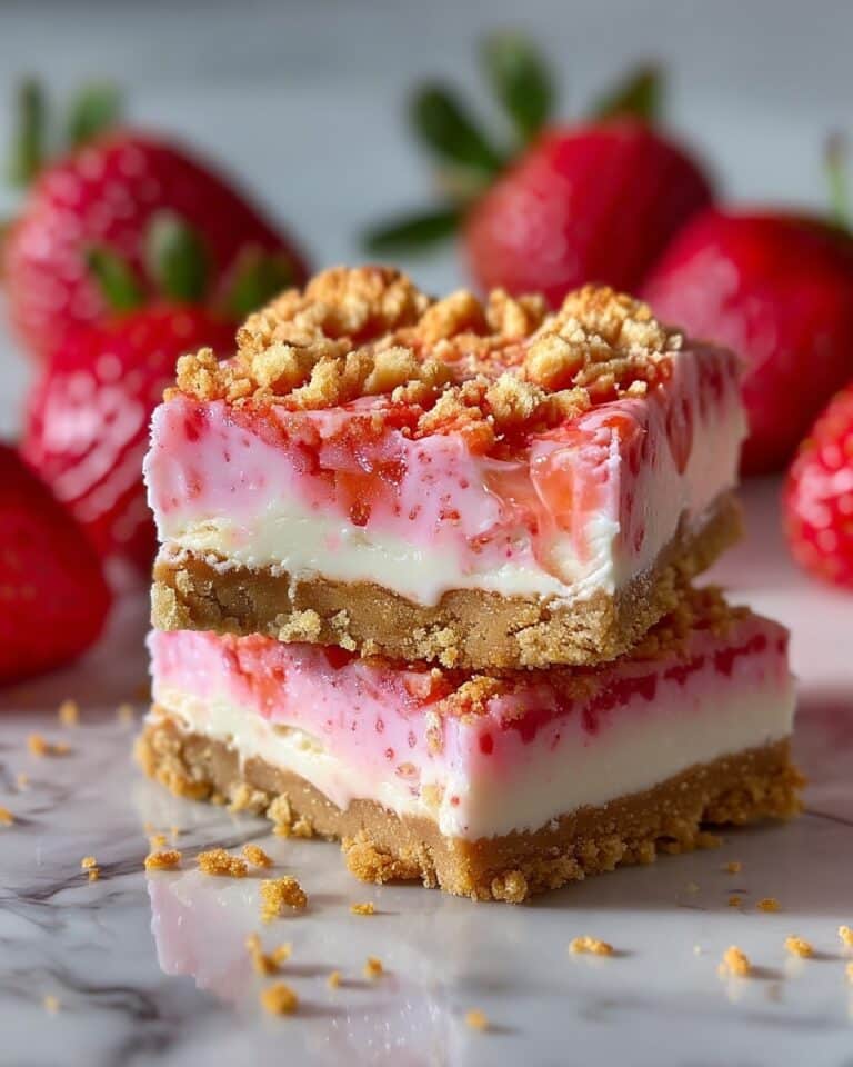 Strawberry Crunch Cheesecake Bars Recipe