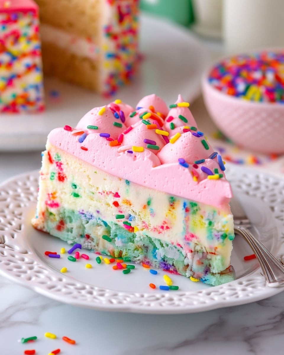 Funfetti Cheesecake with Cake Bottom Recipe