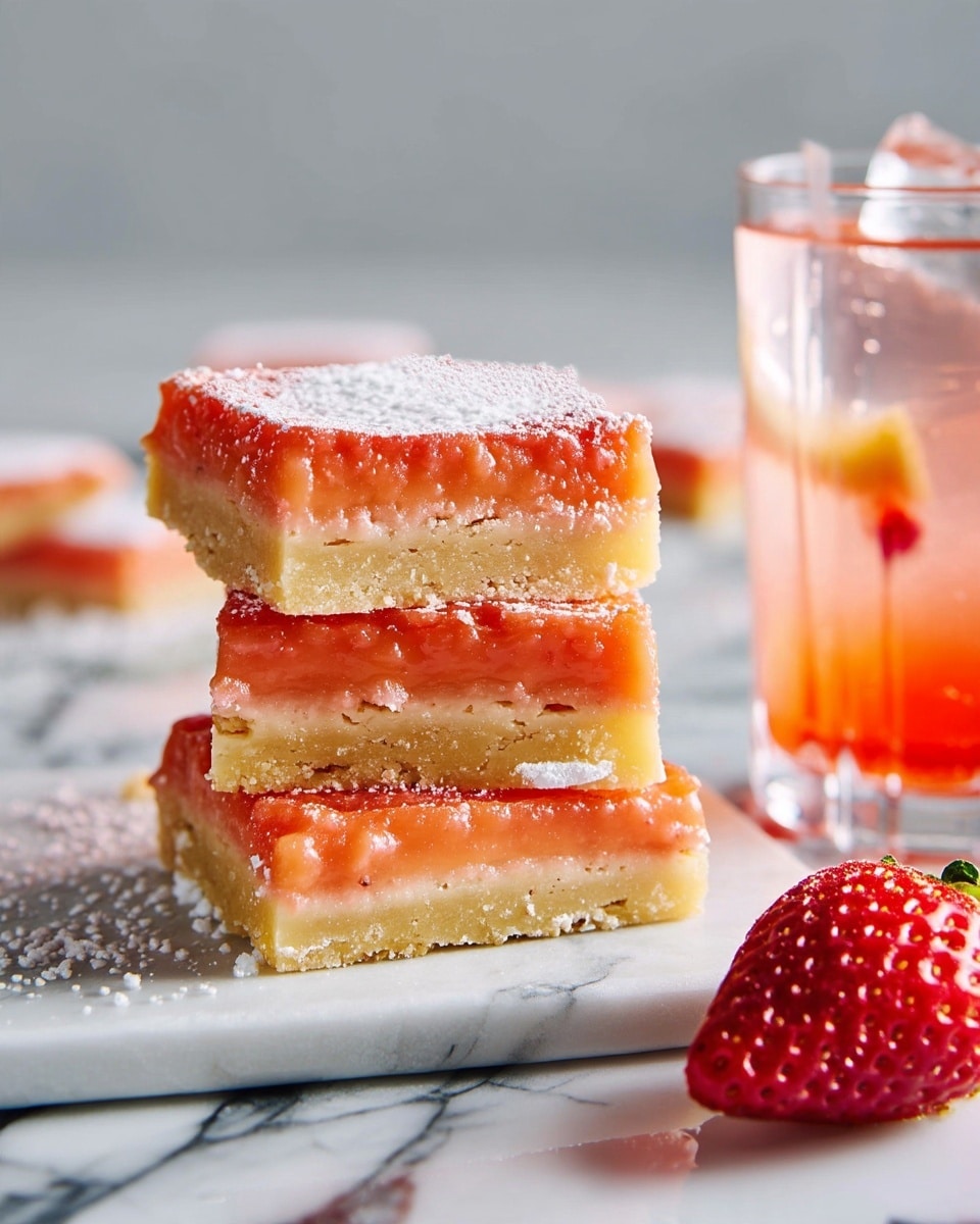 A close-up view of fifteen square shaped dessert bars arranged in a grid on a white marbled surface, each bar showing a soft, moist texture with a light orange color. The tops of the bars are covered with a thin, even layer of white powdered sugar, which contrasts with the orange base, giving a frosted look. The powdered sugar is sprinkled unevenly, allowing some parts of the orange surface to show through. The bars are neatly cut with clean edges, and the spacing between them reveals the white marbled surface below, adding variation to the image. photo taken with an iphone --ar 4:5 --v 7
