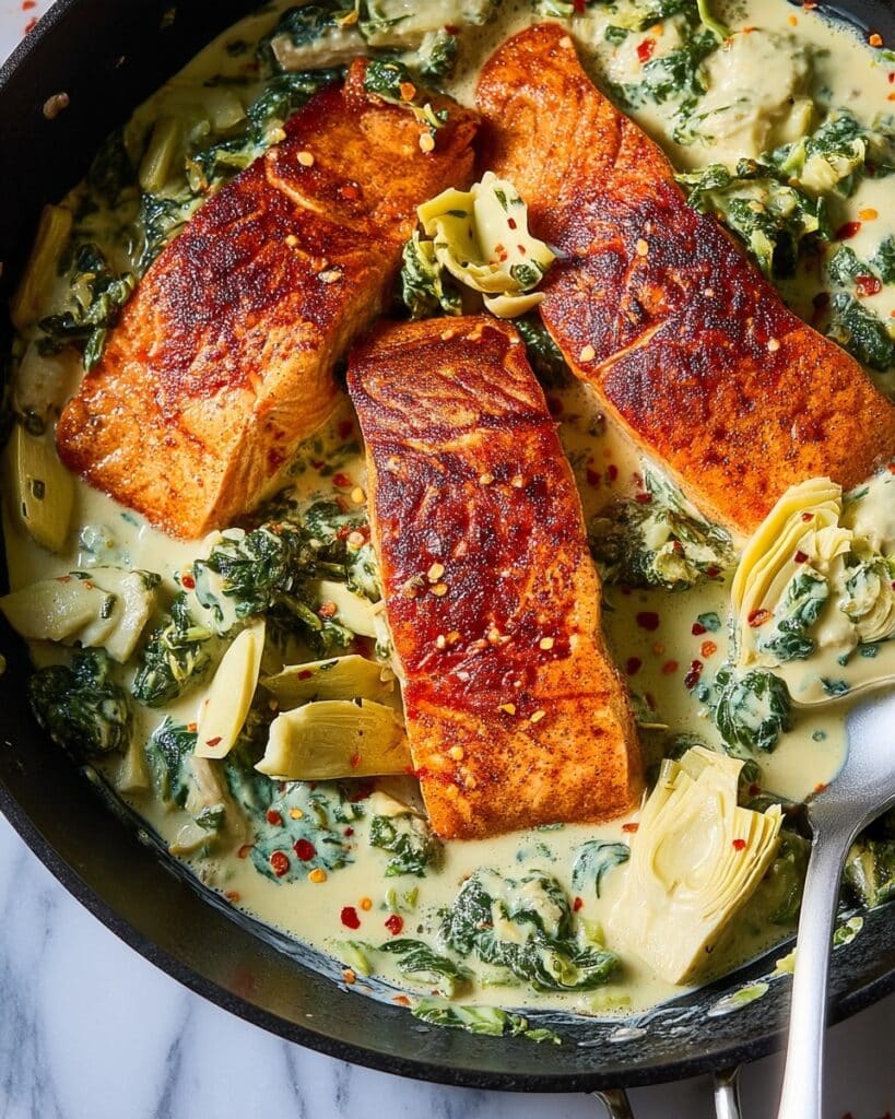 Spinach Artichoke Salmon Recipe