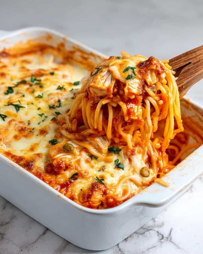 Creamy Chicken Spaghetti Bake Recipe