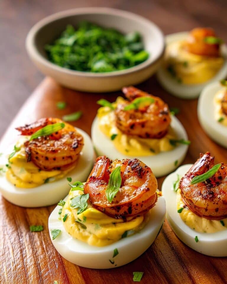 The Best Cajun Shrimp Deviled Eggs Recipe