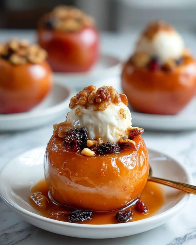 Baked Apples with Nut, Dried Fruit, and Spiced Granola Filling Recipe