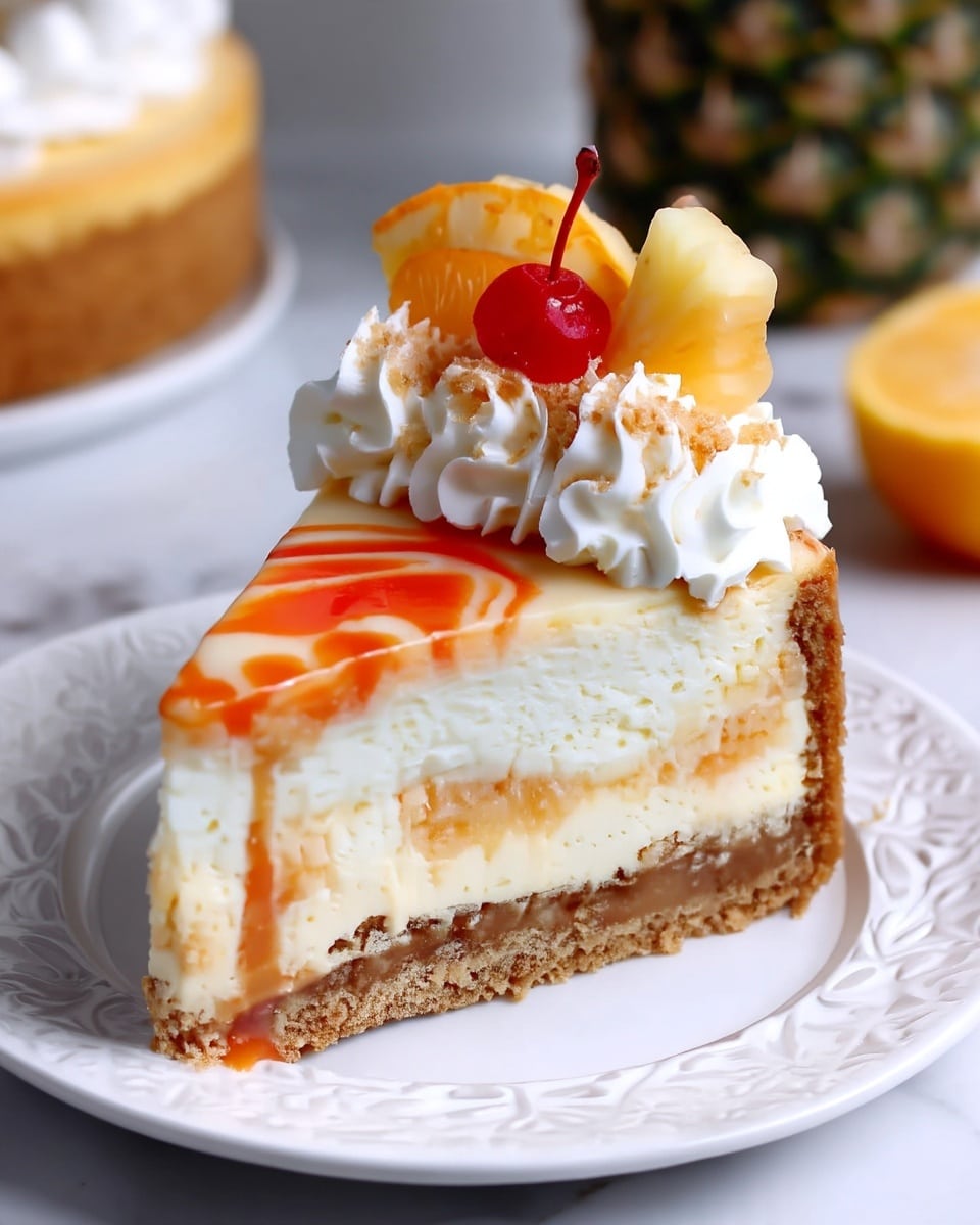 Pineapple Orange Swirl Cheesecake Recipe