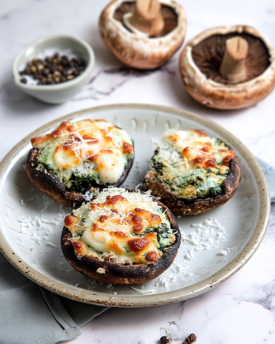 Stuffed Portobello Mushrooms with Spinach and Ricotta Recipe