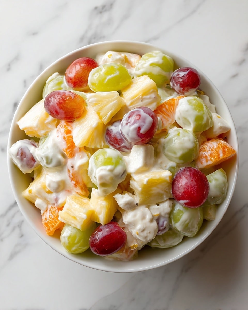 Fruit Salad with Marshmallows and Greek Yogurt Recipe